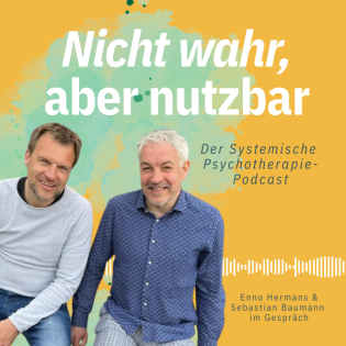 Das Logo des Podcasts "Nicht wahr, aber nutzbar - der Systemische Psychotherapie-Podcast"